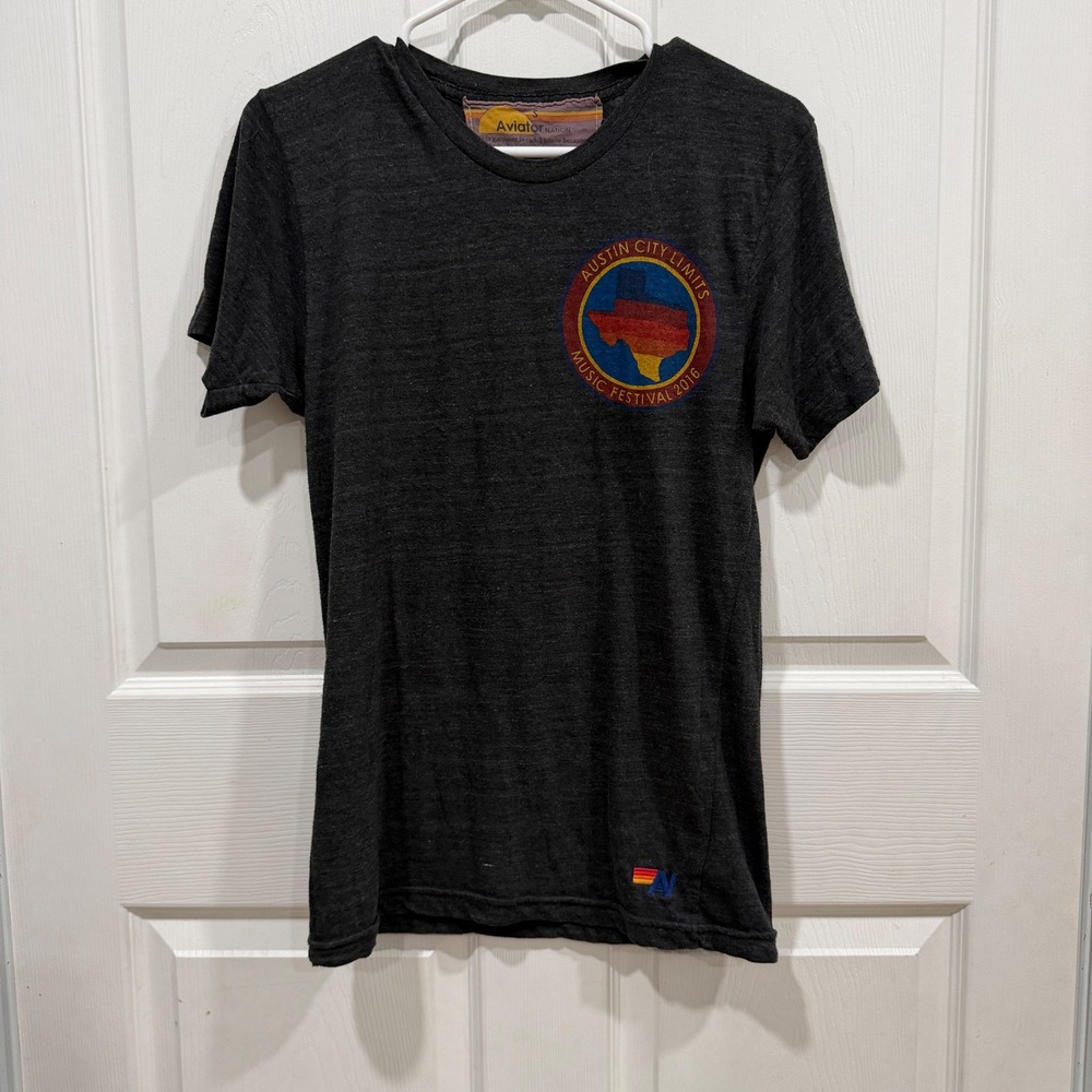 Aviator Nation Austin City Limits 2016 Music Festival T-Shirt Gray Small